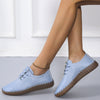 Women's Round Toe Lace-up Mother Soft-soled Flat Shoes